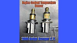 How to change a 2009 Dodge Avenger 2.7L Engine Coolant Temperature Sensor | @mthemekanic