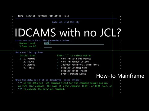 How to use IDCAMS on ISPF without a job
