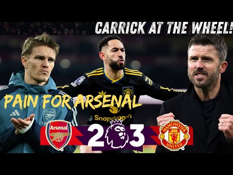 CARRICK BALL AT THE EMIRATES! ARSENAL SLIP UP! Arsenal 2-3 Man United 