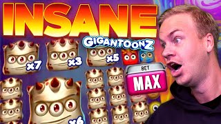 INSANE HIGH STAKES MEGA WIN ON GIGANTOONZ!!! (Reactoonz) Video Video