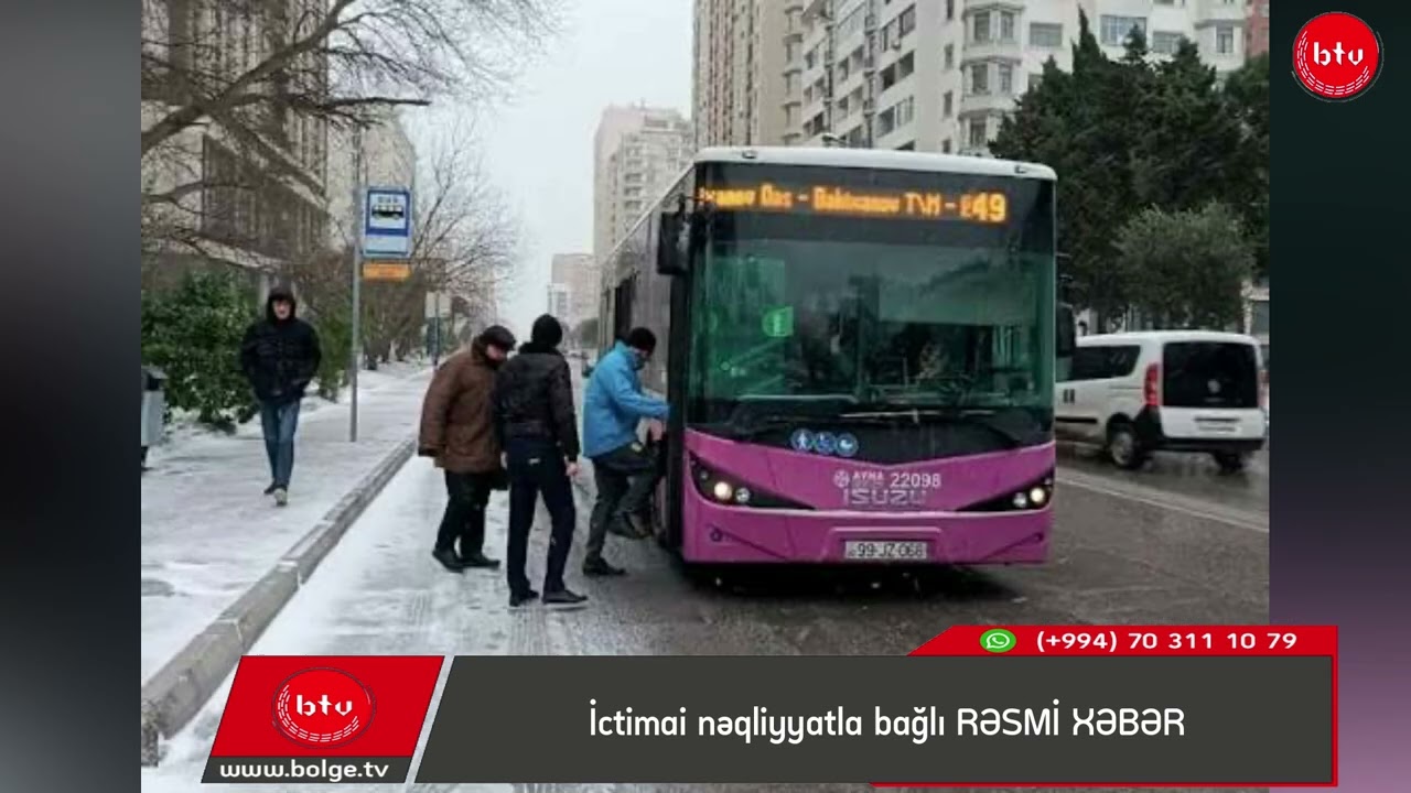 İctimai nəqliyyatla bağlı RƏSMİ XƏBƏR