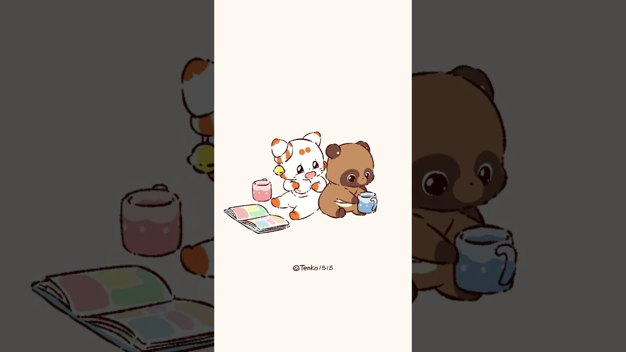 すきすき しあいっこ  #てnことぽnきち#ほっぺた#再投稿