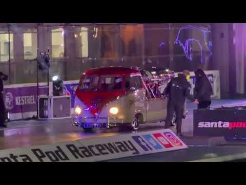 Oklahoma Willy Jet Bus at Santa pod raceway flames and thunder October 2025