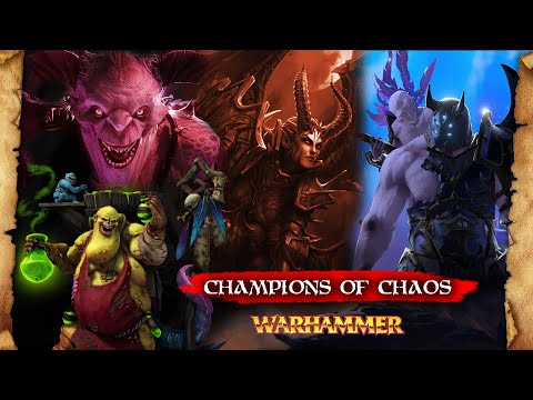 Champions of Chaos - Azazel, Festus, Vilitch and Valkia - Warhammer Fantasy Lore - TW: Warhammer 3