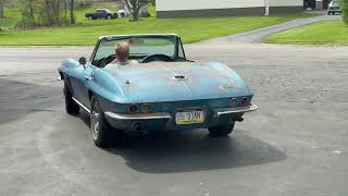 1966 Corvette Convertible 427/390 Start Up and Drive Away