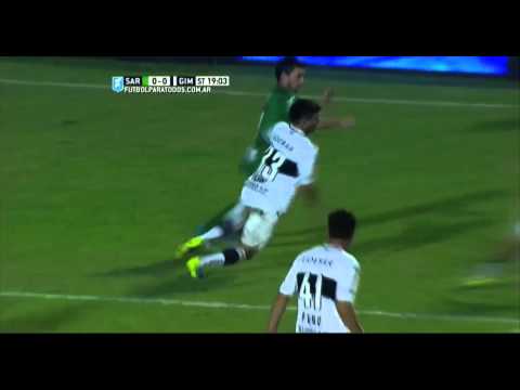 La expulsión más rápida. Sarmiento 0 - Gimnasia 0. Fecha 12. Primera División 2015. FPT.