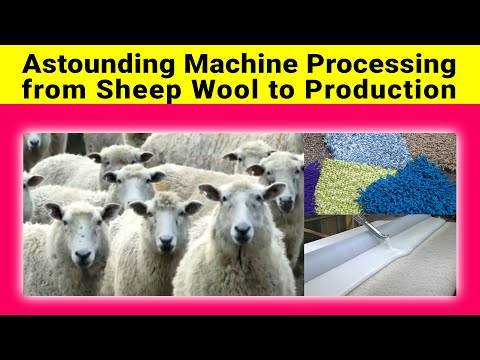 , title : 'Astounding Machine Processing from Wool Sheep to Production'