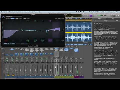 2) Mixing drums with stock Logic plugins - Overheads