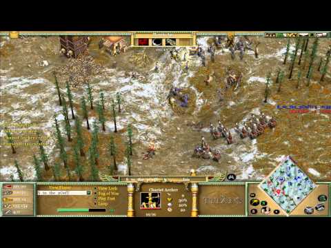 Spoeft (Isis) vs Ert (Ra) on Tundra   Age of Mythology The Titans Game 2