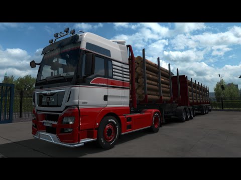 Euro Truck Simulator 2 1.35 EB - MAN TGX E6 - Logs - Munich (D) to Groningen (NL)