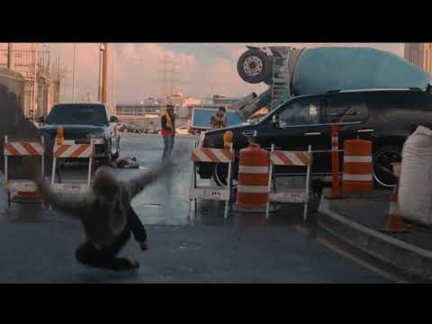 Hill gets shot and starts to fly (Wrath of Man 2021)