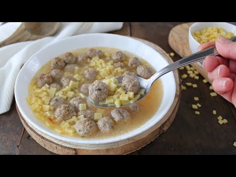 OLD RECIPES NEVER DISAPPOINT: Meatballs in broth with quadrucci - Rita's kitchen
