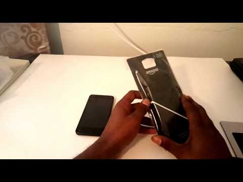 Amazon Fire Phone Leather Case un-boxing.