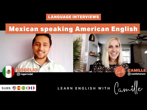 Mexican 🇲🇽 speaking American English - Language Interviews - Learn English with Camille