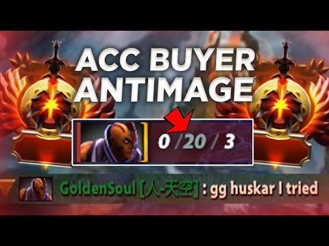 Rank 200 Account Buyer Anti-Mage griefing on 10k avg MMR Match - WTF Dota 2
