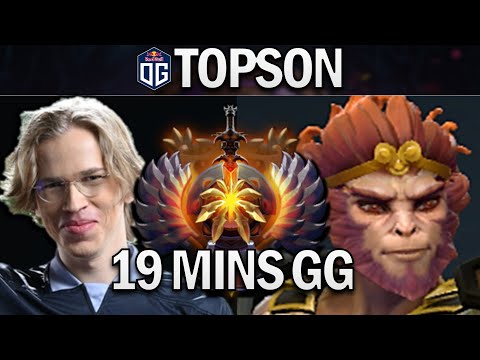 OG.TOPSON MONKEY KING - 19 MINS GG - DOTA 2 7.28 GAMEPLAY