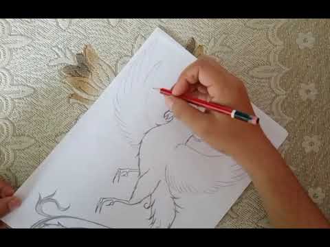 How to draw Phoenix bird very easily..✍️✍️// Let's begin with Saksham