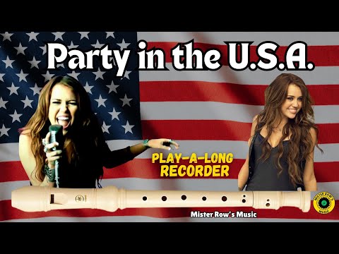 Party in the USA | PLAY-A-LONG Recorder | Notes GAB CD | Level 3 - Recorder