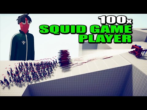 100x SQUID GAME PLAYER vs GOD UNITS - Totally Accurate Battle Simulator TABS