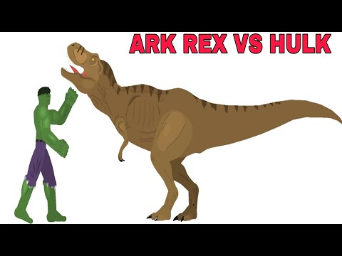ARK T-Rex vs Hulk – Sticknodes Animation || Epic Dinosaur Battle | Hulk vs T rex