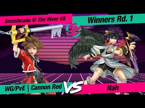 Smashcade @ The River #8: Winners Rd. 1 - Warguts/PvE Cannon Red (Sora) VS Nah (Dark Pit)