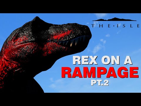 REX ON A RAMPAGE 2 (herd fights, giga duos, spino duos and more!) - The Isle