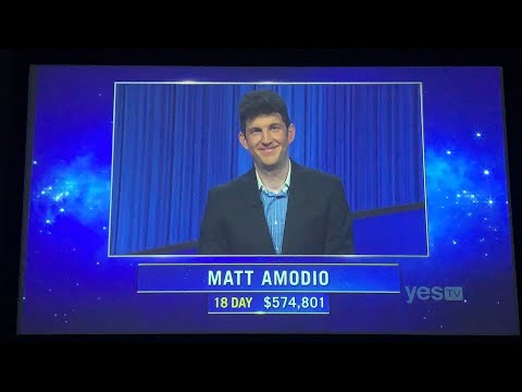 Jeopardy SEASON 38 PREMIERE, intro - Matt Amodio DAY 19 (9/13/21)