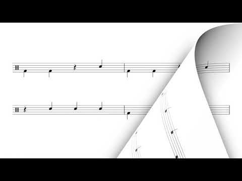 Basic quarter notes - INTERACTIVE Sight Reading Practice for Drums - PLAY ALONG EXERCISE