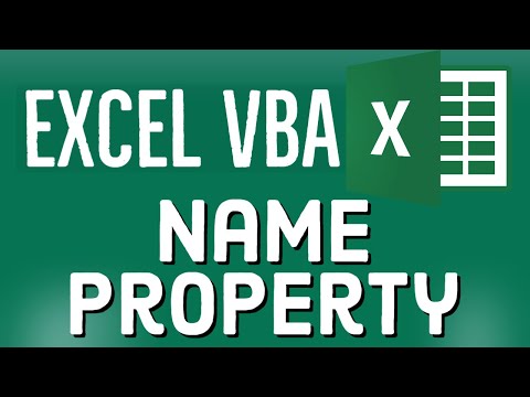 Excel VBA Tutorial for Beginners 25 - Name Property in MS Excel