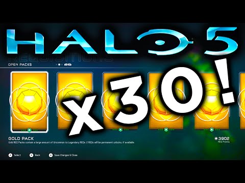 HALO 5 GOLD REQ PACK OPENING x30 (Halo 5 Guardians)