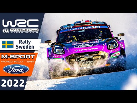 M-Sport Ford WRC Rally Highlights : WRC Rally Sweden 2022 : Day 2 : Ford Puma Rally1 Rally Car