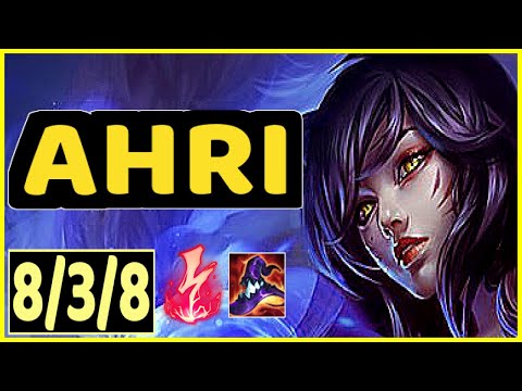 FAKER (Ahri) - 8/3/8 KDA GAMEPLAY