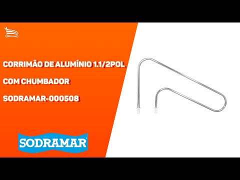 Corrimão de Alumínio 1.1/2Pol com Chumbador   - Video
