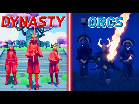 DYNASTY TEAM vs ORCS TEAM - Totally Accurate Battle Simulator | TABS