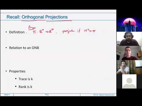 Principal Component Analysis -1 , 30.11.2020, IRHDD, TUM