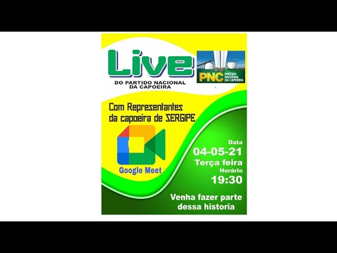 Live  do PNC com representantes da capoeira de Sergipe (04-05 as 19:30h)