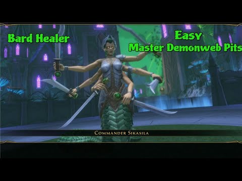 Neverwinter - Bard Healer POV - Master Demonweb Pits - Easy run w/ 2 wizards