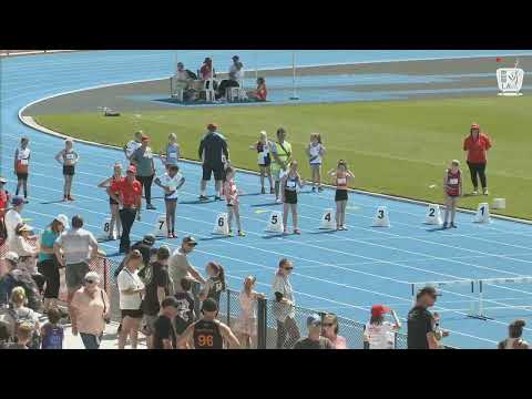 U10 Girls 60m Hurdles Timed Final 1: 2022 Commonwealth Bank State Track and Field Championships