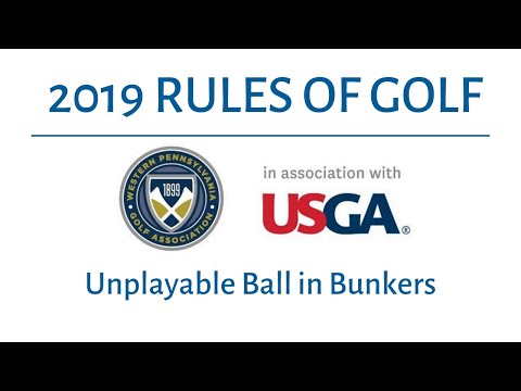 New Rules of Golf - Unplayable Ball in Bunker