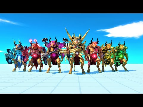 Power of Mino Rangers vs units Animal Revolt Battle Simulator ARBS minotaur evolutions