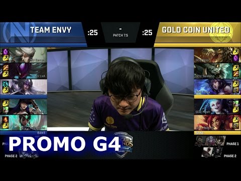 Team EnVyUs vs Gold Coin United | Game 4 Promotion / Relegation S7 NA LCS Summer 2017 | NV vs GCU G4
