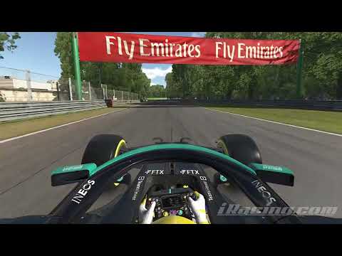 iRacing Mercedes W12 Realistic Crash at Monza - Onboard