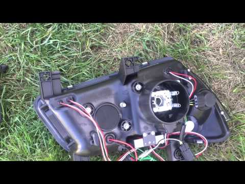 Spyder headlight installation for 2011-2014 Dodge charger SE SXT RT and SRT models