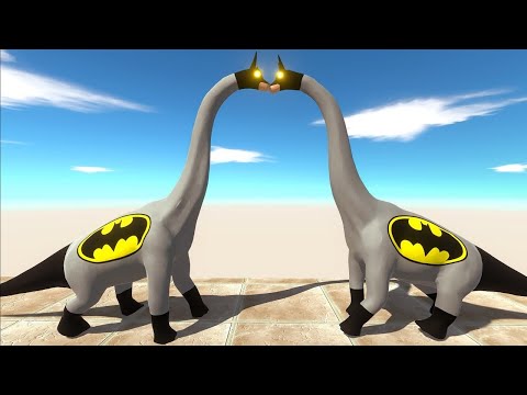 BATMAN BRACHIOSAURUS vs BATMAN BRACHIOSAURUS Death Run- Animal Revolt Battle Simulator