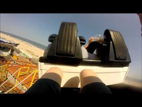 On-ride point of view of Looping Star