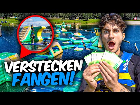 VERSTECKEN FANGEN AUF TRAMPOLIN WASSERPARK! *Gewinner kriegt 500€*