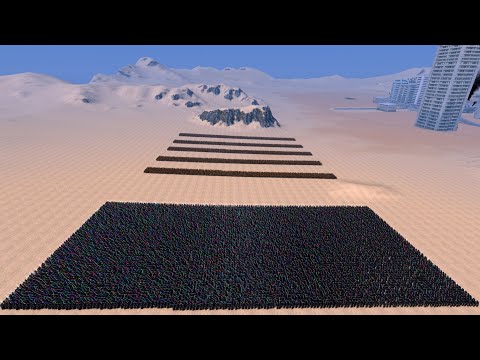 5 LINES OF GOLDEN KNIGHTS vs 10000 LASER KNIGHTS - Ultimate Epic Battle Simulator UEBS