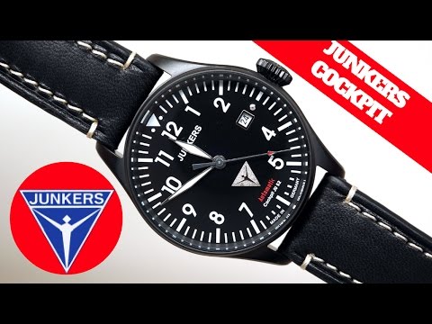 (4K) Junkers Cockpit JU52 Men's Watch Review Model: 6152-2