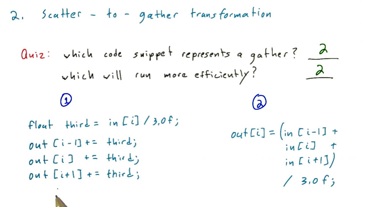 Scatter To Gather Transformation - Intro to Parallel Programming