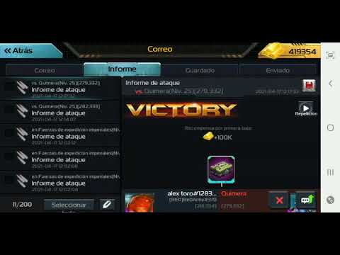 AOW/ La X vs Chimera lvl 25.